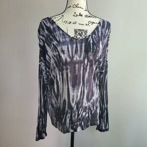 Michael Stars long dolman sleeved tie dye tee shirt boho indie